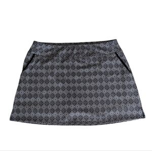 Sigrid Olsen Golf and Tennis Skirt Skort XL White Black Pockets